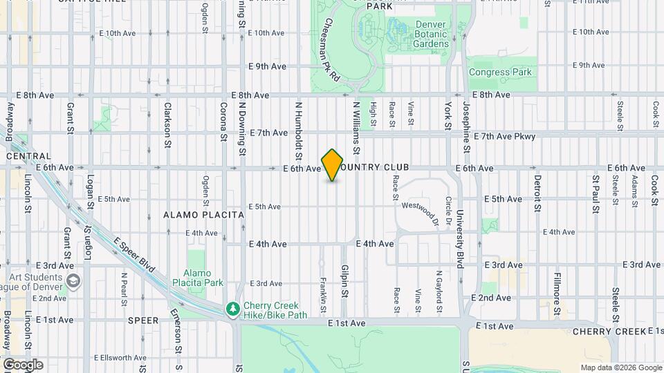 549 Gilpin St Map and Location Details