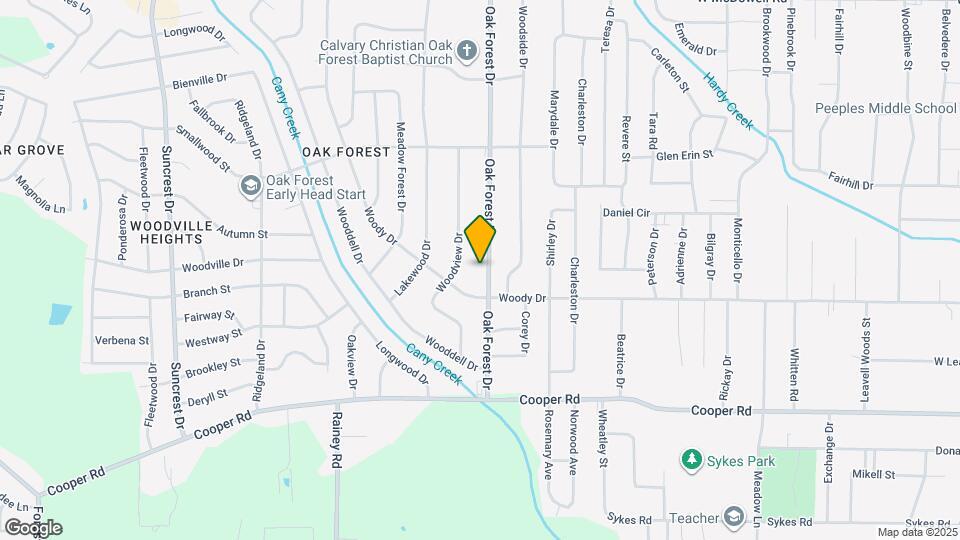 3157 Oak Forest Dr Map and Location Details