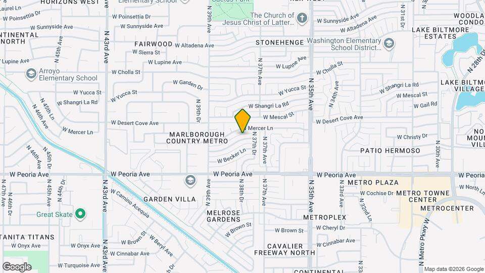 3734 W Sahuaro Dr Map and Location Details