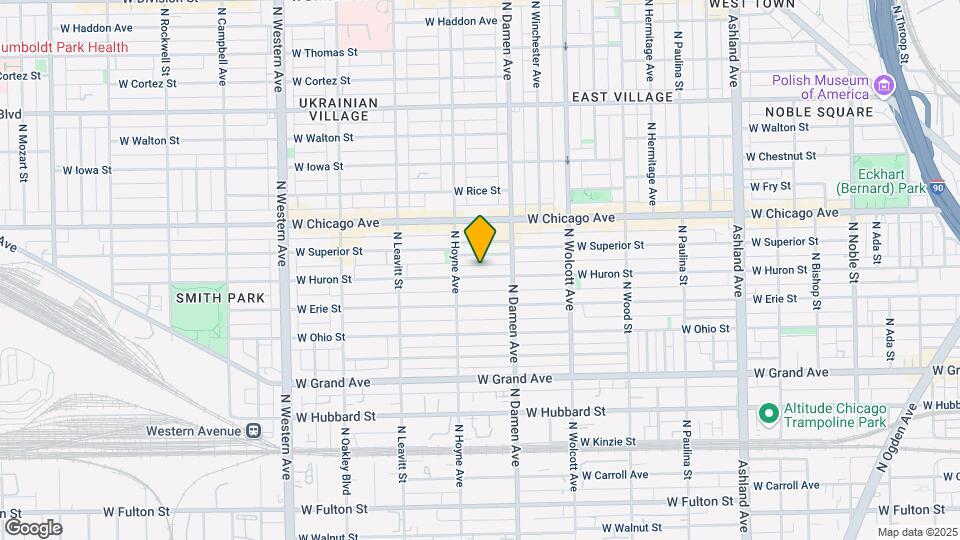 2034 W Huron St, Unit 2F Map and Location Details