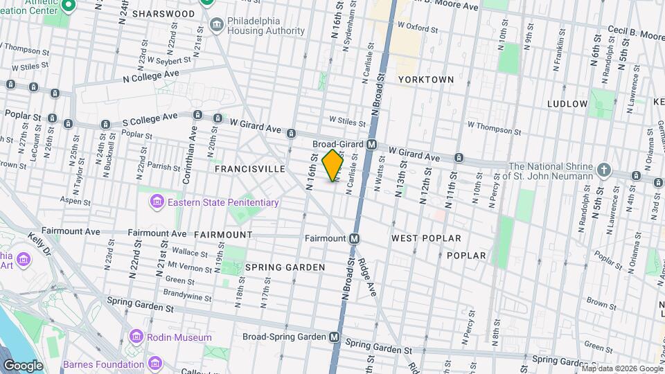 838 N 15th St Map and Location Details