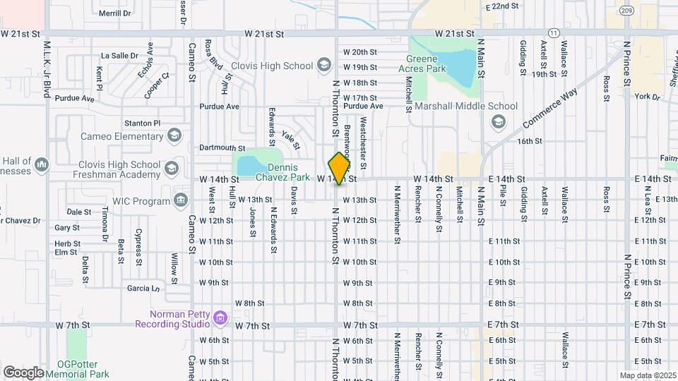 1305 N Thornton St Map and Location Details