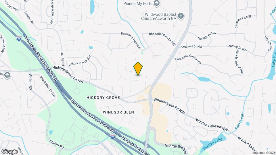1704 Hickory Grove Trail NW Map and Location Details