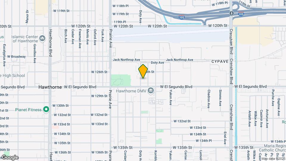12706 Doty Avenue Map and Location Details
