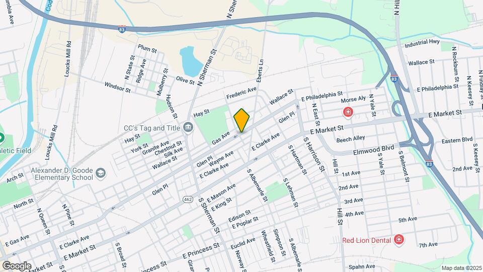 1000 E Philadelphia St, Unit Upstairs Apartment Map and Location Details