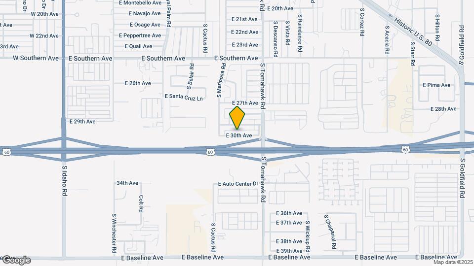 1376 E 30th Ave Map and Location Details