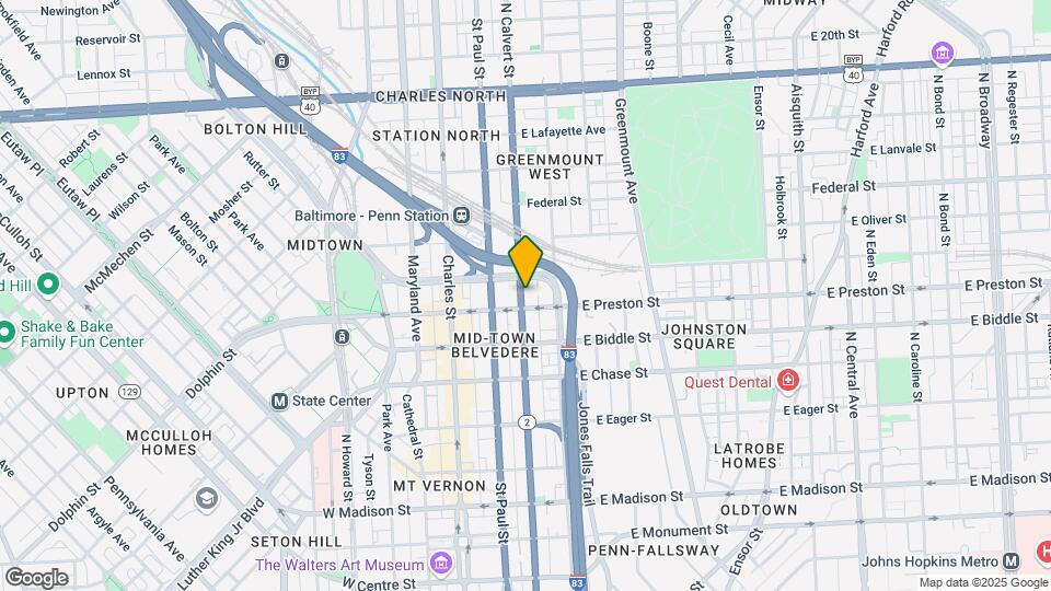 1311 N Calvert St Map and Location Details