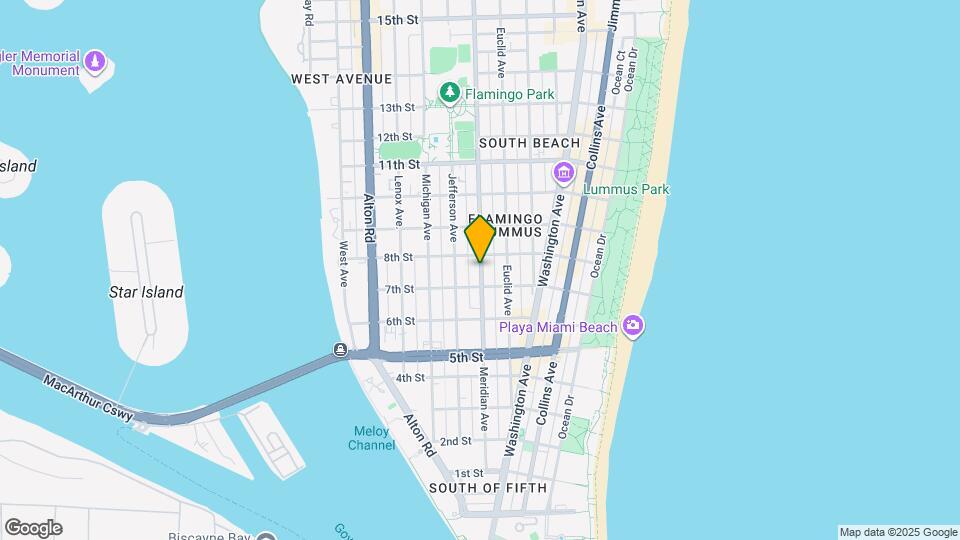 754 Meridian Ave Map and Location Details