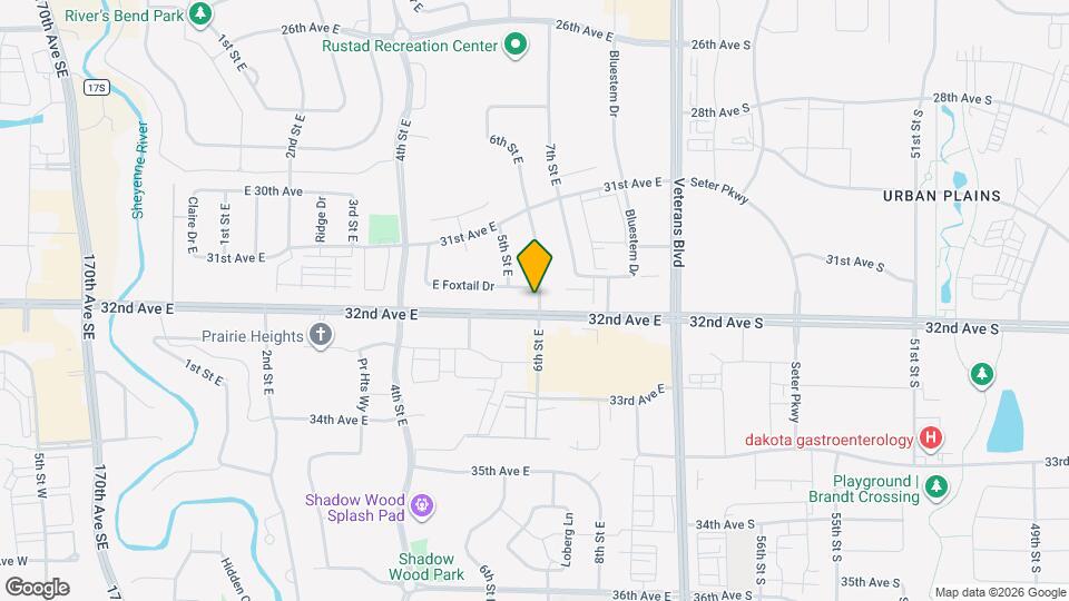521 E Foxtail Dr Map and Location Details