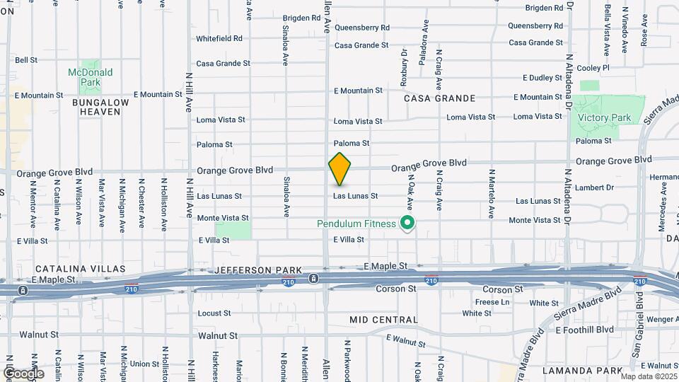 1845 Las Lunas St Map and Location Details