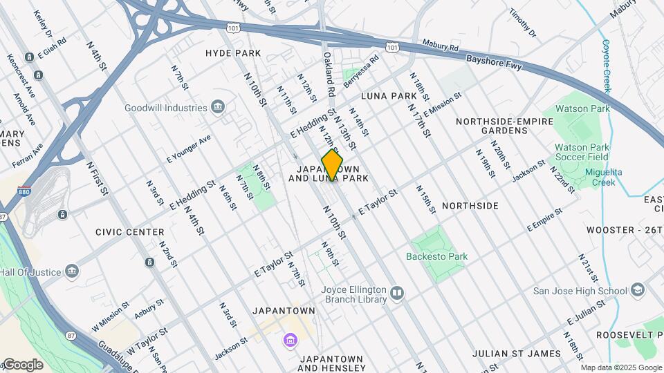 761 N 11th St Map and Location Details