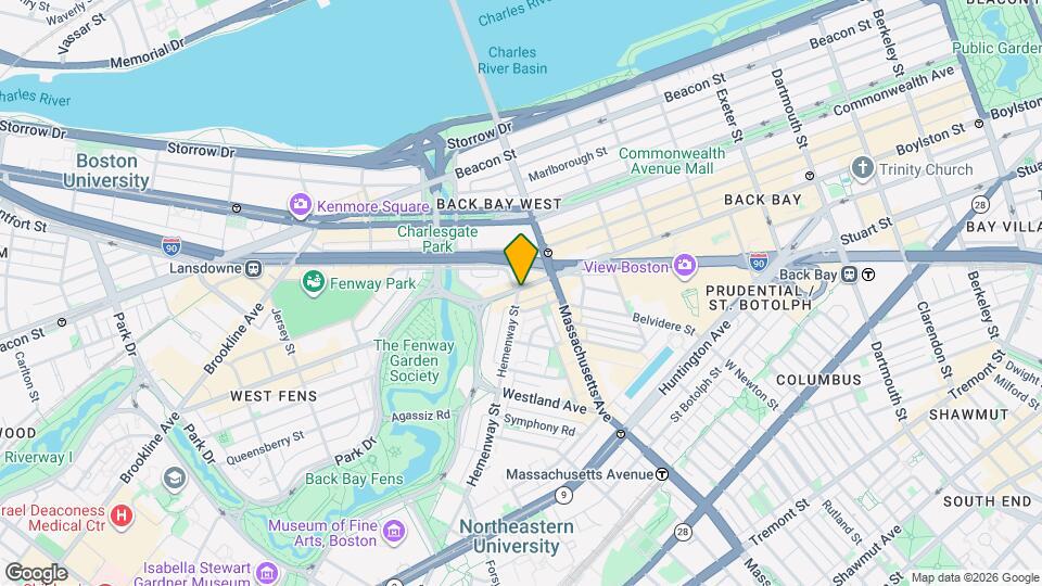 1130 Boylston St Mapa y Detalles de la Ubicación