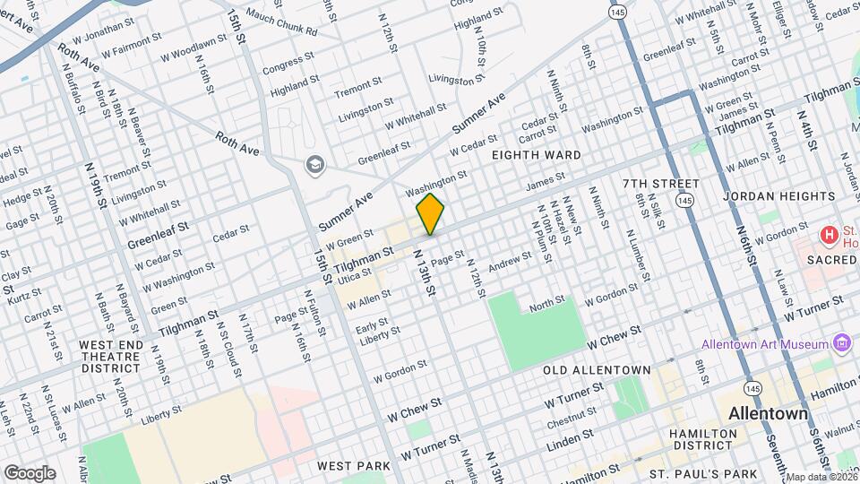 1234 1/2 Tilghman St Mapa y Detalles de la Ubicación