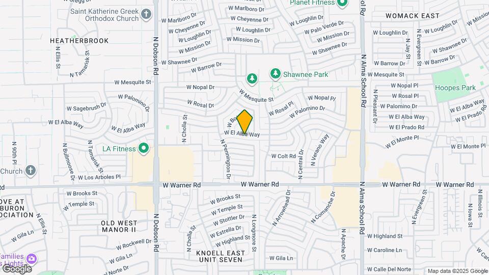 1525 W El Alba Way Map and Location Details