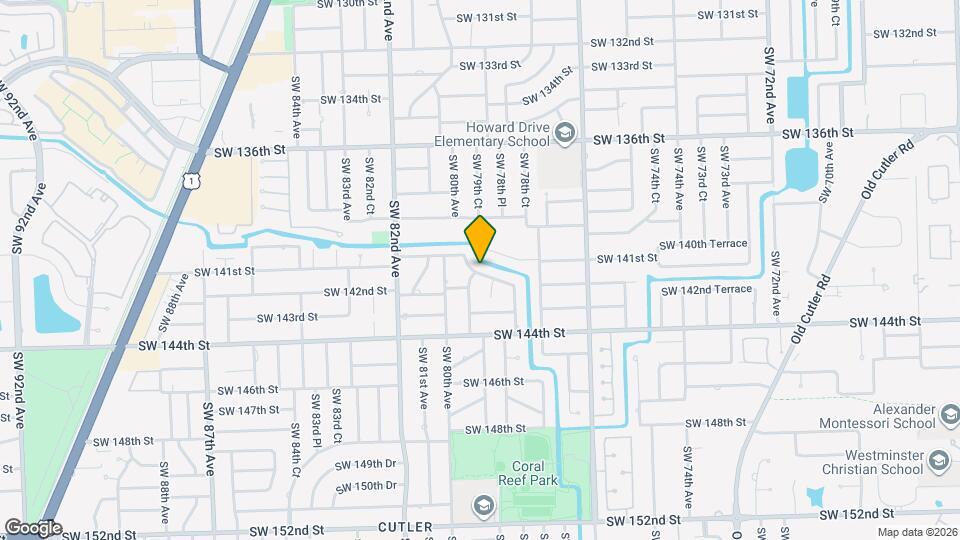7945 SW 141st Terrace Map and Location Details