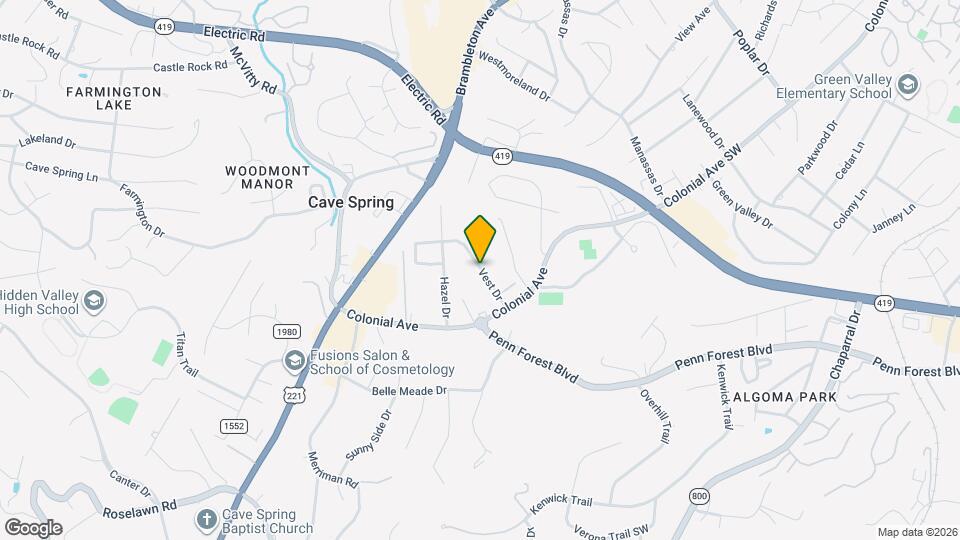 3432 Evergreen Ln SW Map and Location Details