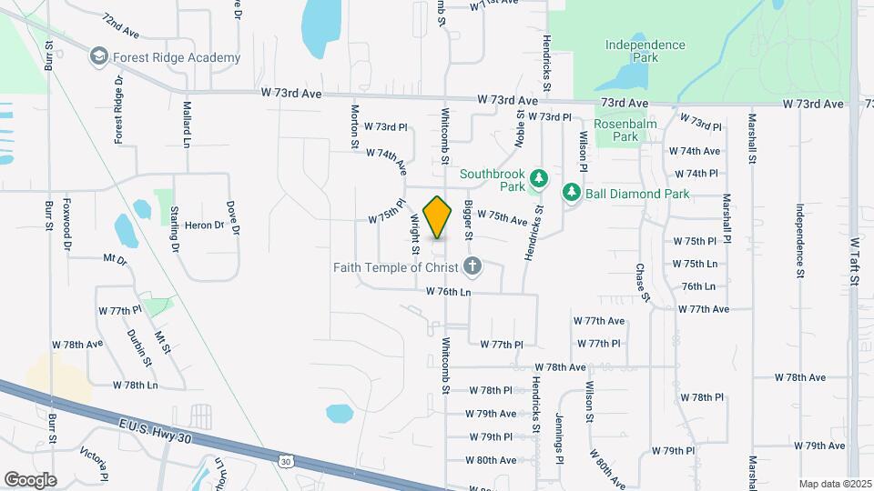 7584 Whitcomb St Map and Location Details