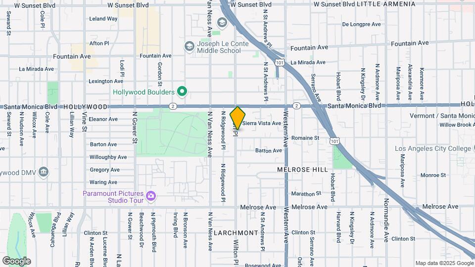 1010 N Wilton Pl Map and Location Details