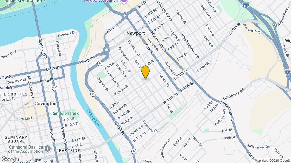 847 Central Ave Map and Location Details