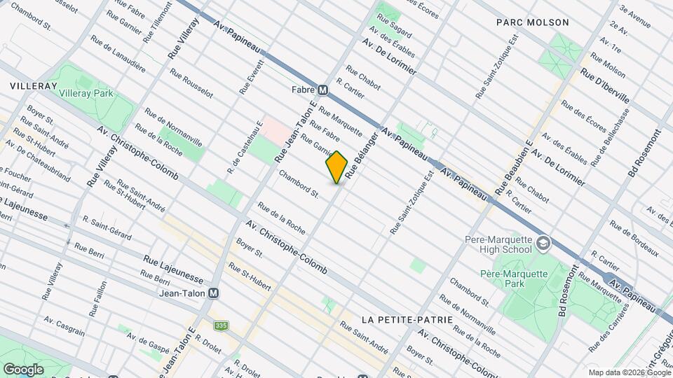 1343-1349 Bélanger Rue Map and Location Details