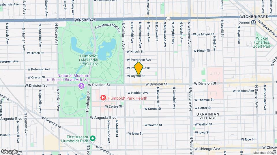 1224 N Washtenaw Ave, Unit 2 Map and Location Details