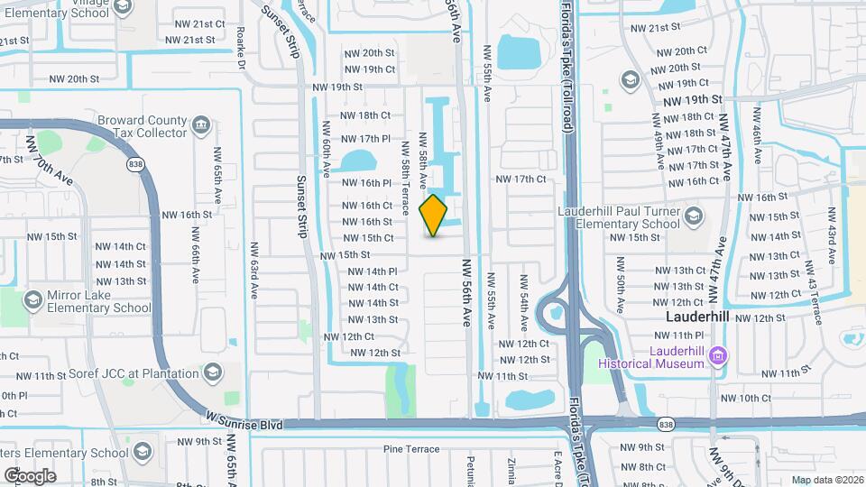 5728 NW 16th St Map and Location Details