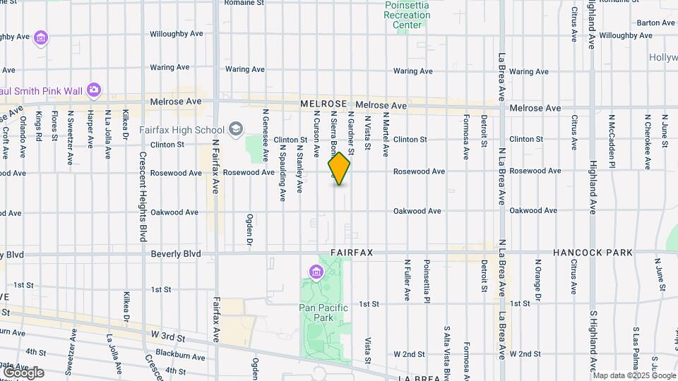 438 N Sierra Bonita Ave Map and Location Details