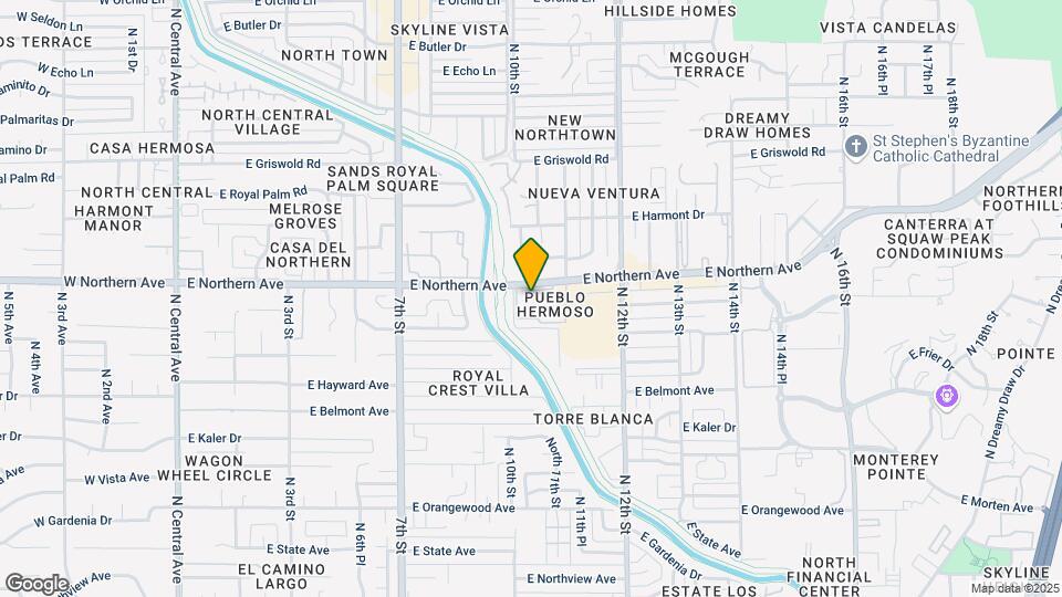 1023 E Northern Ave Map and Location Details