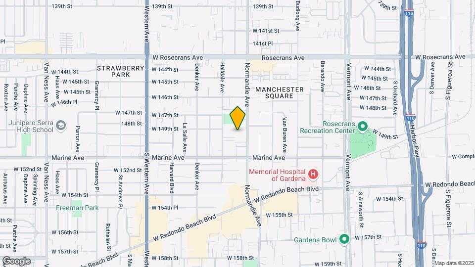 14903 S Normandie Ave, Unit 115 Map and Location Details