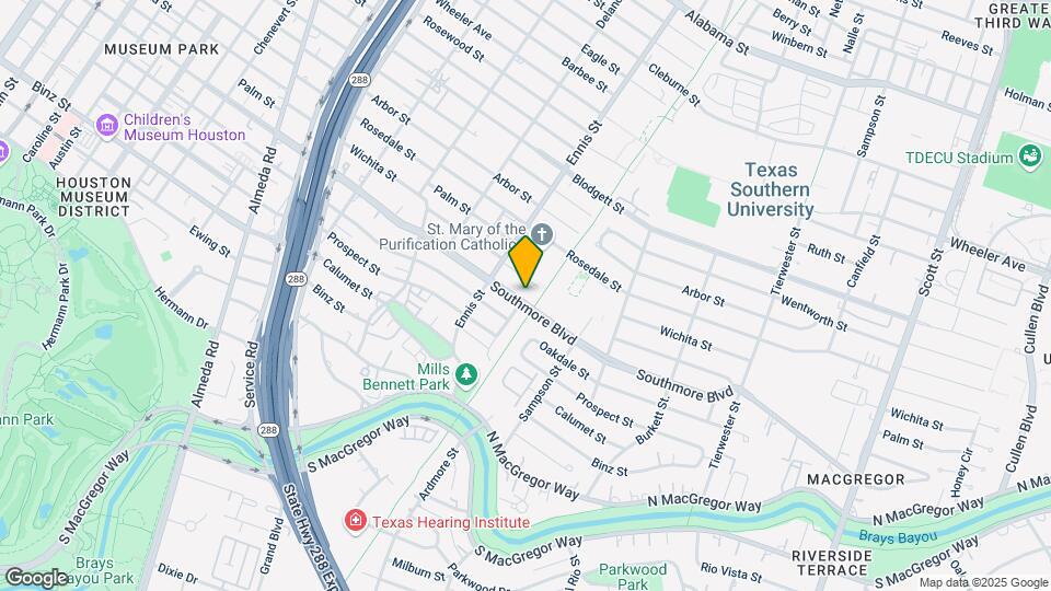 3115 Southmore Blvd Map and Location Details