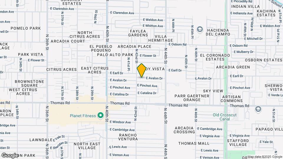 4213 E Avalon Dr Map and Location Details