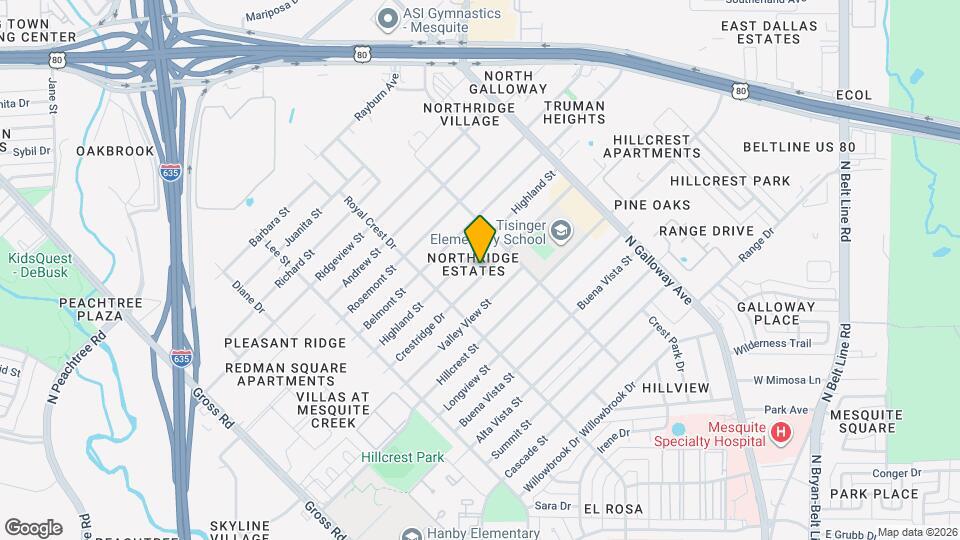 1605 Crestridge Dr Map and Location Details