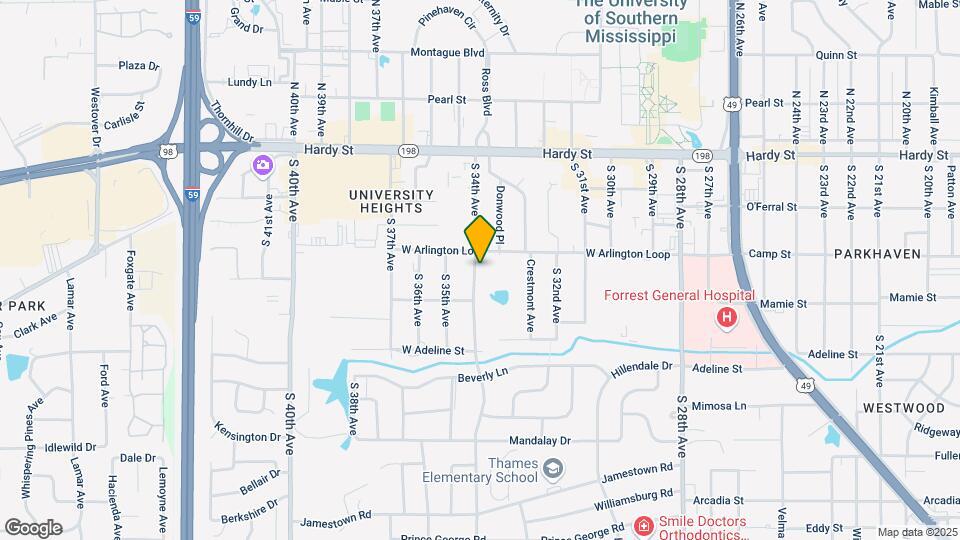 304 S 34th Ave Map and Location Details