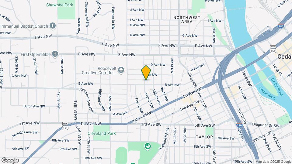 1024 B Ave NW Mapa y Detalles de la Ubicación