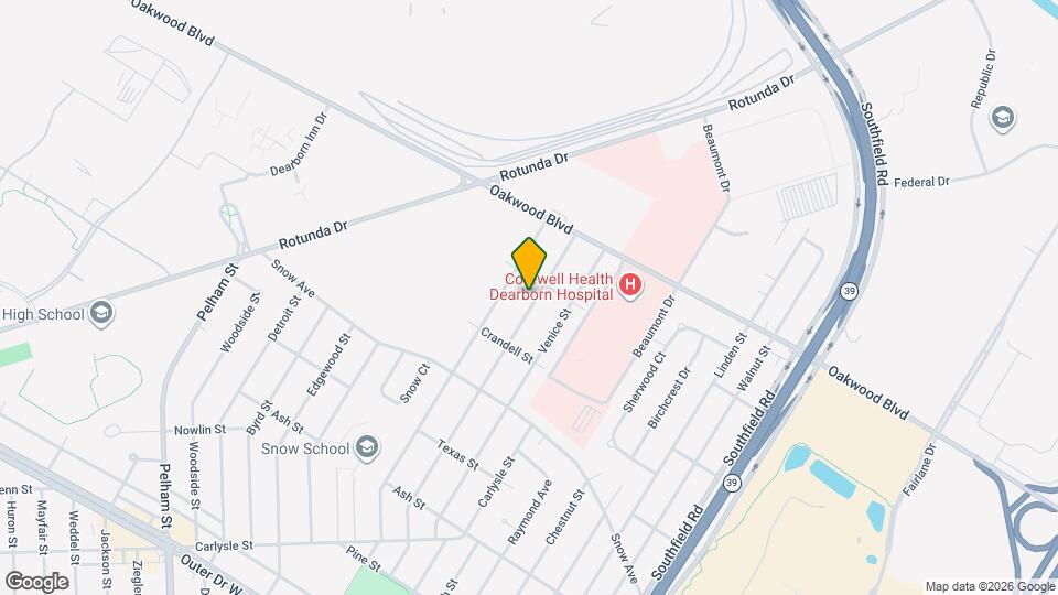 1536 Hollywood St Map and Location Details