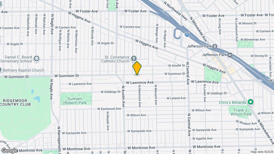 5861 W Gunnison St, Unit 1 Map and Location Details