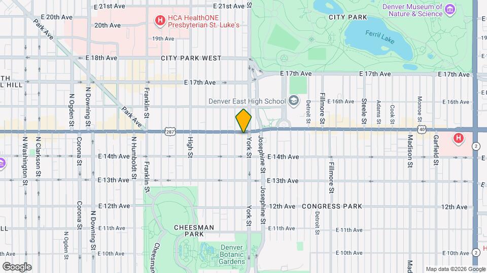 2220 E Colfax Ave, Unit Apartment Mapa y Detalles de la Ubicación