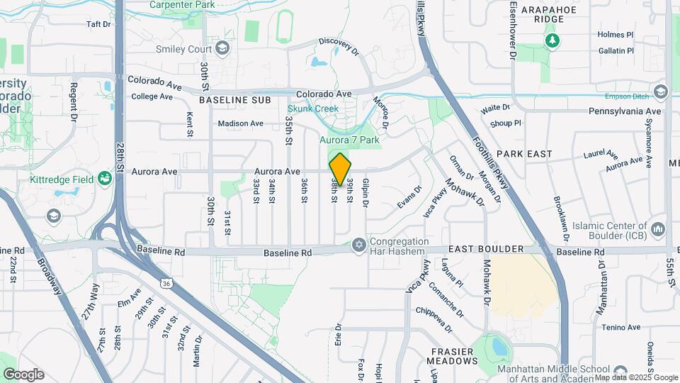 840 38th St Map and Location Details