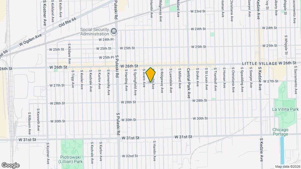 2700 S Hamlin Ave Map and Location Details