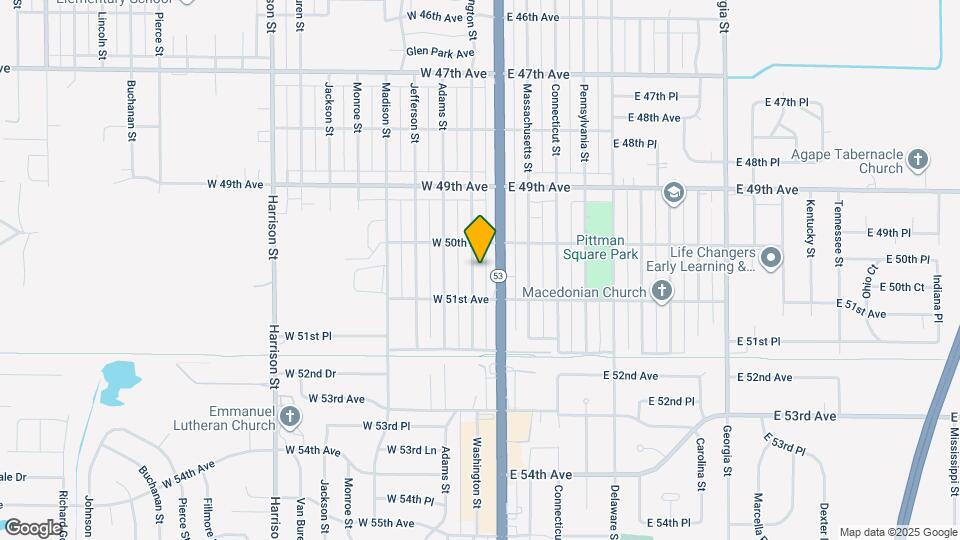 5043 Washington St Map and Location Details