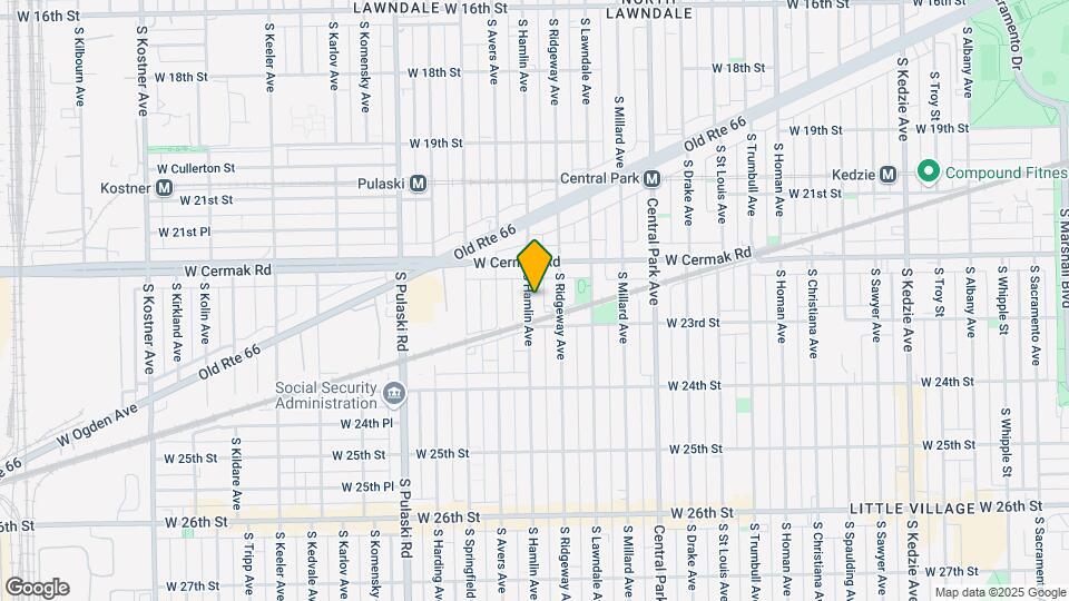 2233 S Hamlin Ave, Unit 1 Map and Location Details