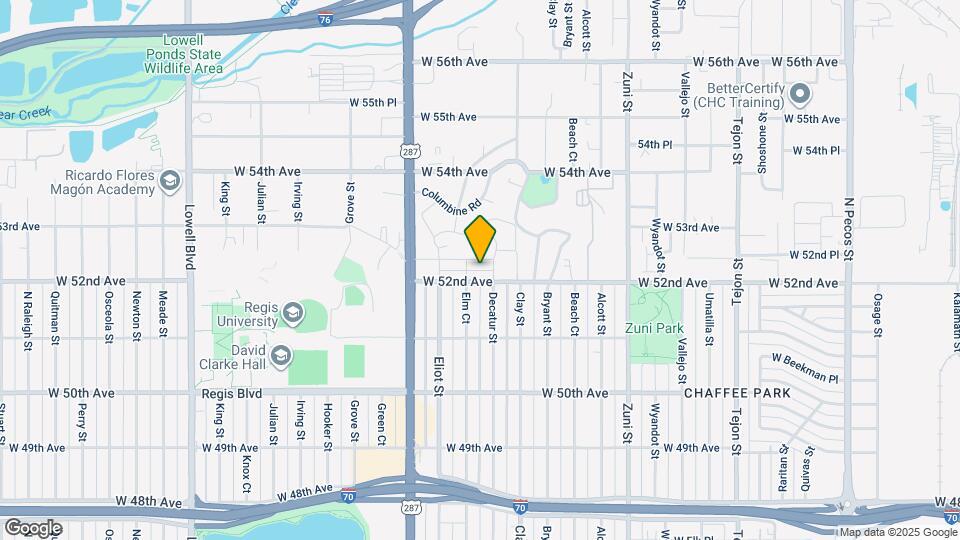 2803 W 52nd Ave, Unit Studio Map and Location Details