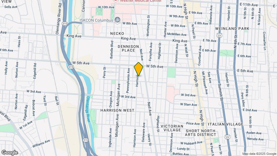 1202-1212 Harrison Ave Map and Location Details