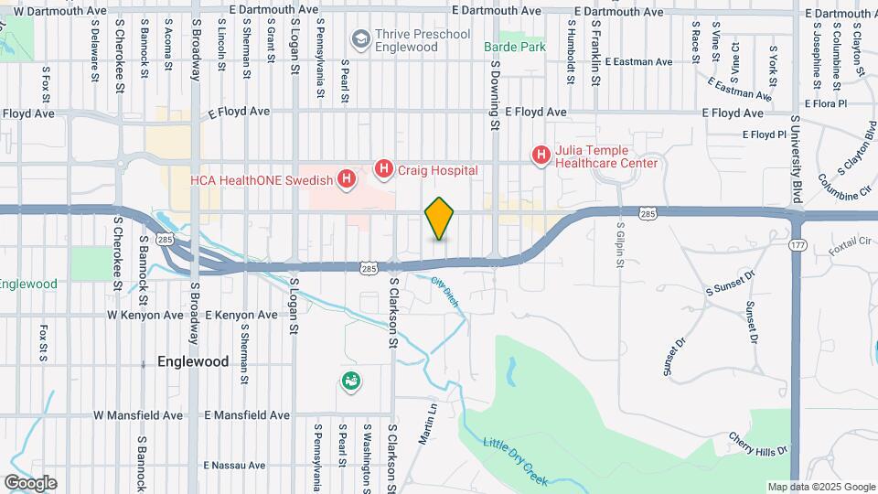 3577 S Ogden St Map and Location Details