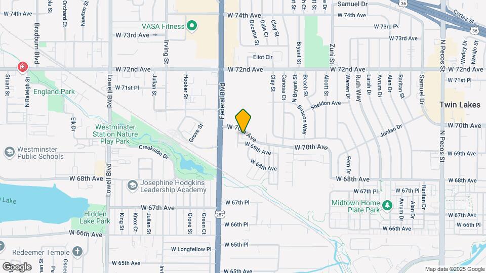 2865 W 69th Ave Map and Location Details