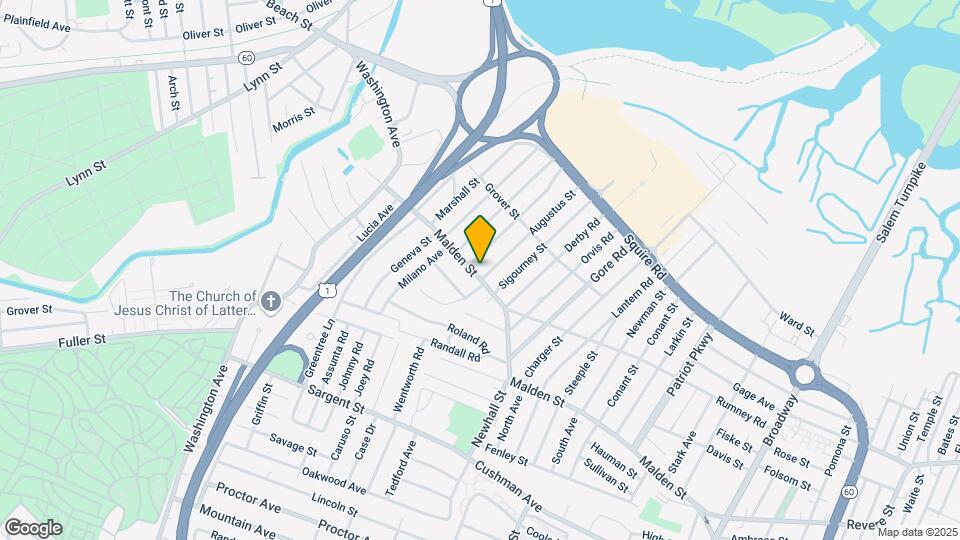 453 Malden St, Unit 1 Map and Location Details