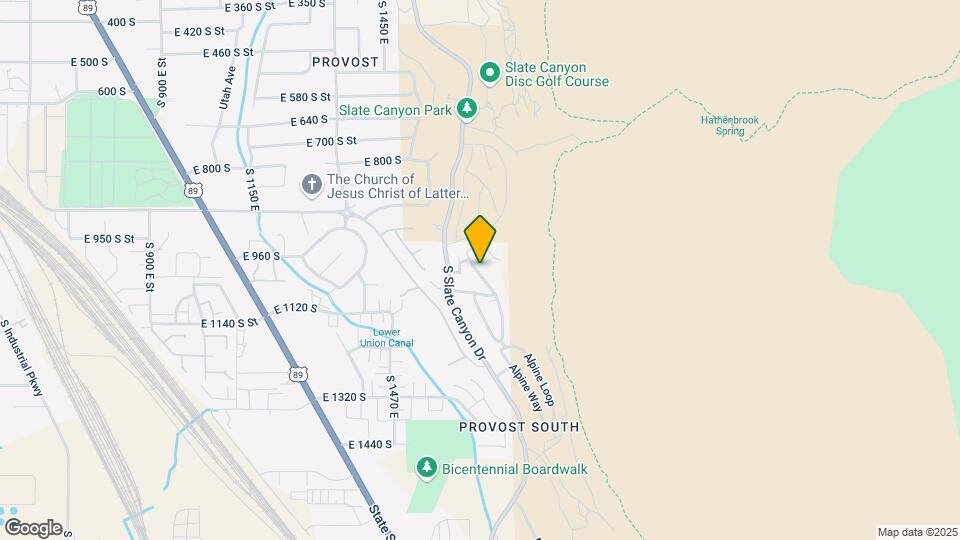 1043 Canyon Meadow Dr, Unit Provo Mountainside Condo Map and Location Details