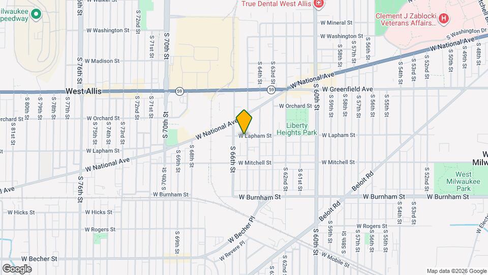 1601 S 65th St Map and Location Details