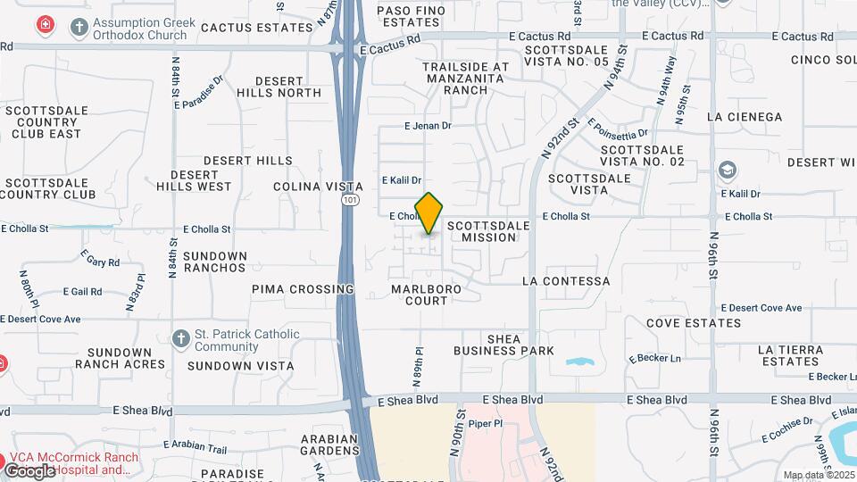 8961 E Yucca St Map and Location Details