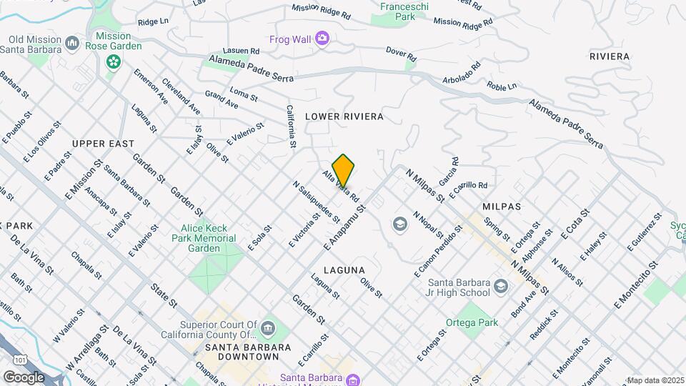 1233 Alta Vista Rd Map and Location Details